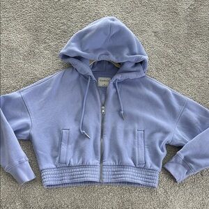 A&F soft essentials full zip hoodie
